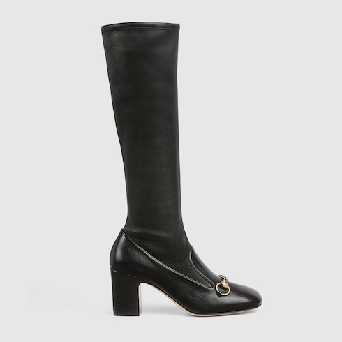 Women s Horsebit boot in black leather GUCCI AE