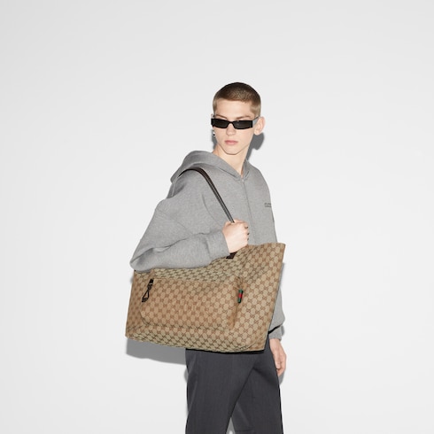 Borsa shopping in tessuto GG misura maxi 