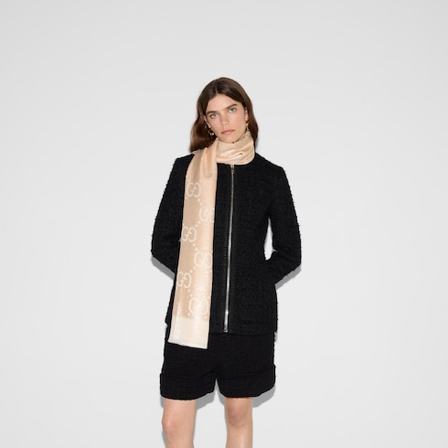 Châle en jacquard lamé GG