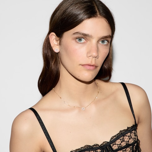 สร้อยคอ Gucci Interlocking 18k diamond necklace