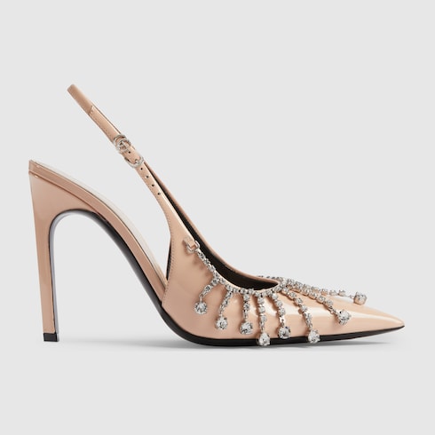 Women's pump with crystal chain Detail 2