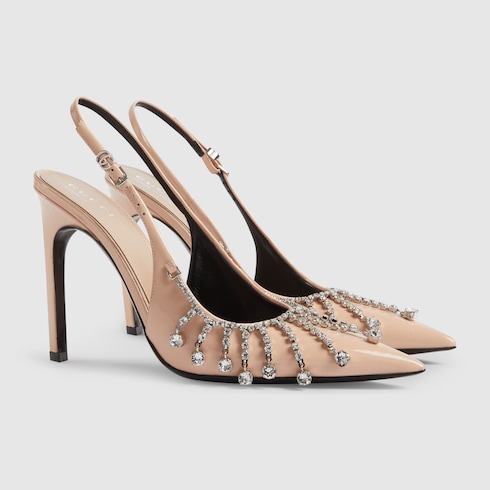 Women's pump with crystal chain Detail 2