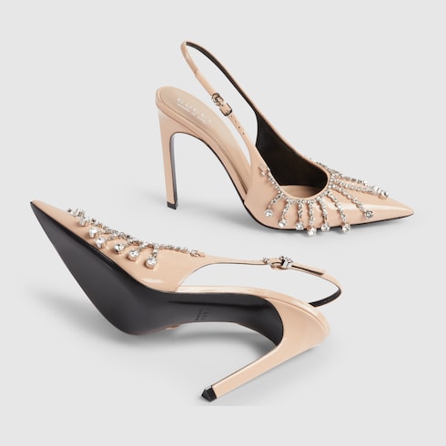 Women's pump with crystal chain Detail 6