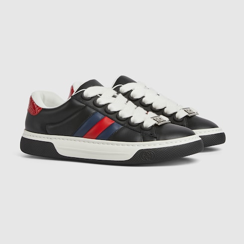 Women's Gucci Ace trainer with Web Detail 2