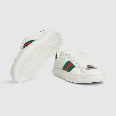 Sneakers Gucci Ace con tribanda Web para mujer inpiel blanca GUCCI MX