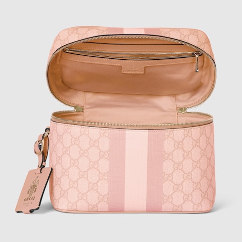 Ophidia medium travel bag in dusty pink GG Supreme GUCCI AE