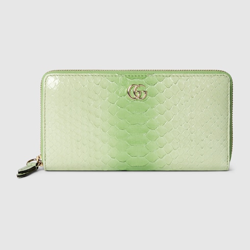GG Marmont python zip-around wallet