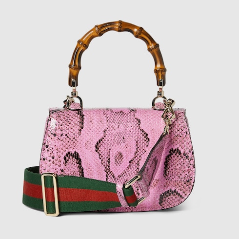 Kleine Gucci Bamboo 1947 Tasche aus Pythonleder