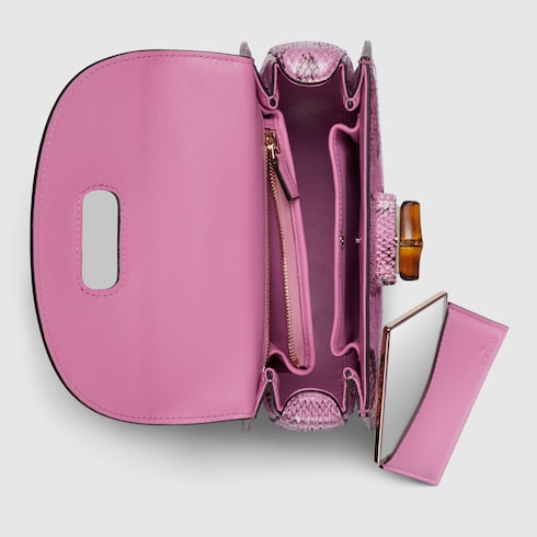 Borsa Gucci Bamboo 1947 in pitone misura piccola