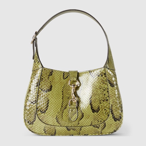 Gucci Jackie系列蟒蛇皮革中号手袋