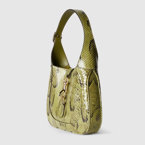Gucci Jackie系列蟒蛇皮革中号手袋