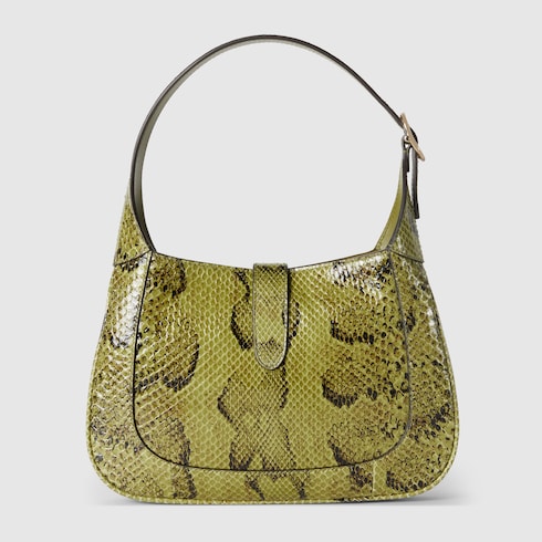 Gucci Jackie系列蟒蛇皮革中号手袋