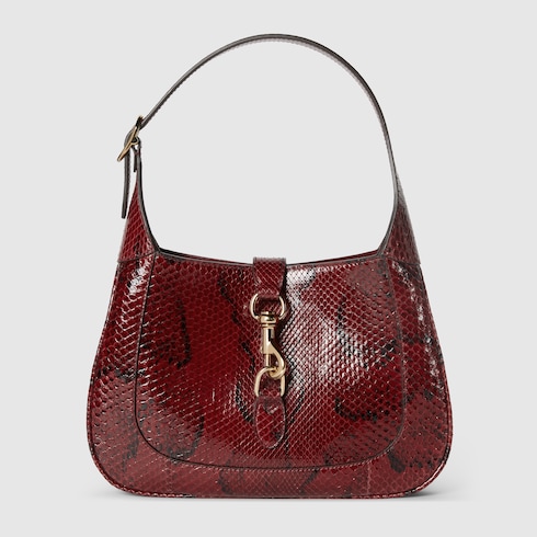 Mittelgroße Gucci Jackie Tasche aus Pythonleder