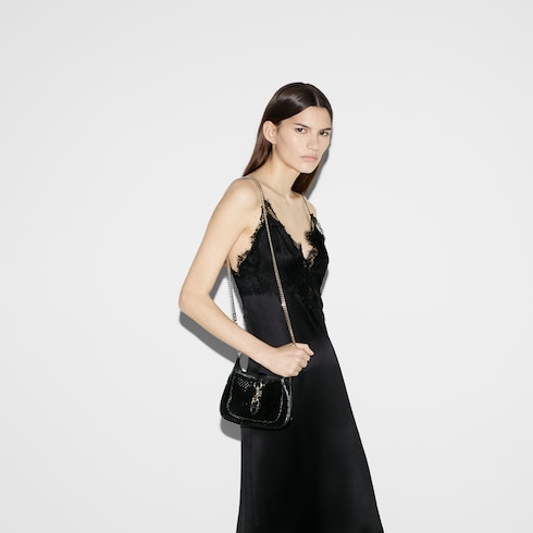 Мини-сумка Gucci Jackie Notte из кожи питона