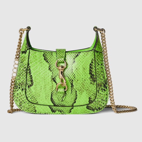 Mini borsa Gucci Jackie Notte in pitone