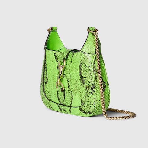 Gucci Jackie Notte系列蟒蛇皮迷你手袋