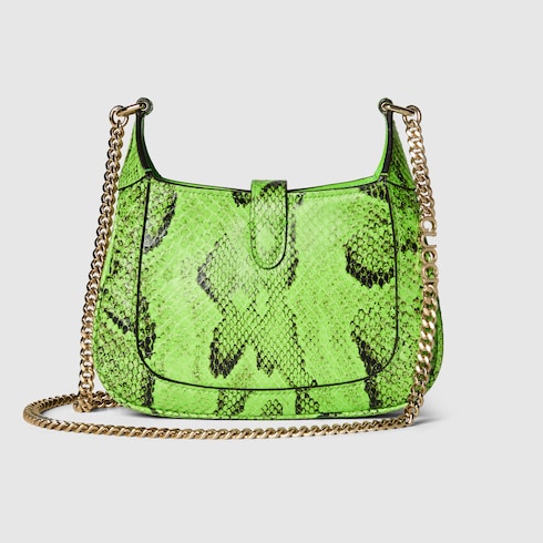 Mini borsa Gucci Jackie Notte in pitone