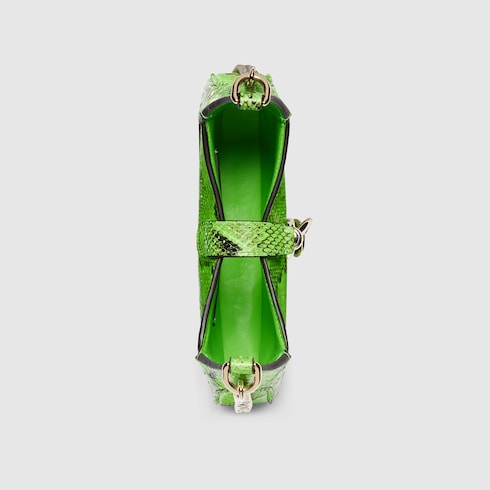 Gucci Jackie Notte系列蟒蛇皮迷你手袋