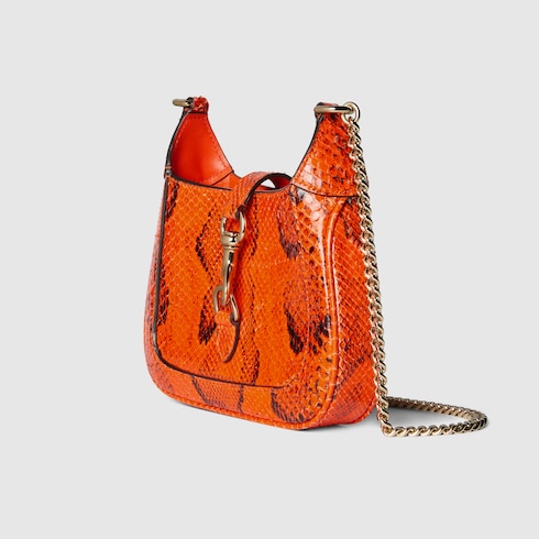 Mini borsa Gucci Jackie Notte in pitone
