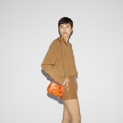 Мини-сумка Gucci Jackie Notte из кожи питона