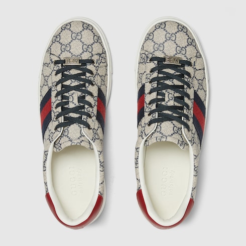 Tenis Gucci Ace con tribanda Web para hombre