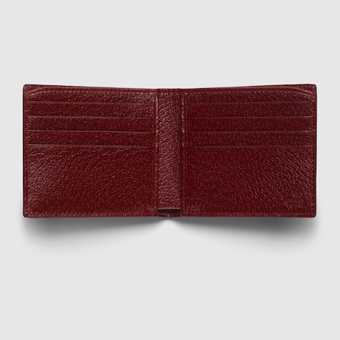 Portafoglio bi-fold con interno Gucci Rosso Ancora