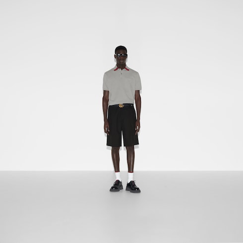 Poloshirt aus Baumwolle mit Web