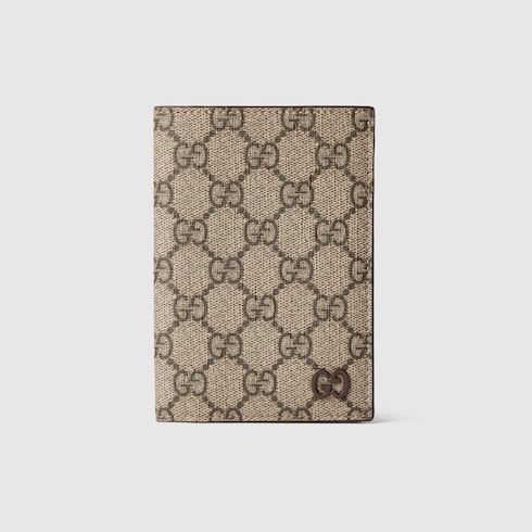 Brown interior GG passport case