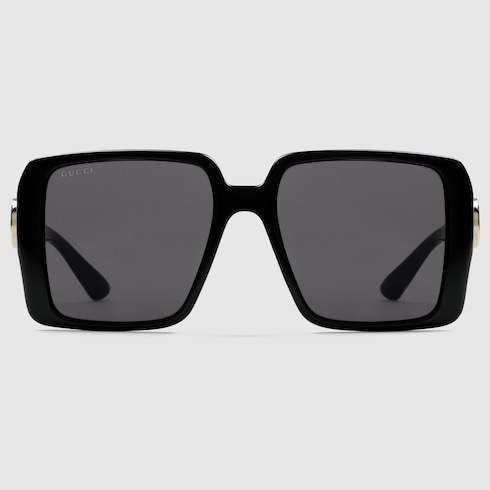 Square frame sunglasses in black GUCCI US