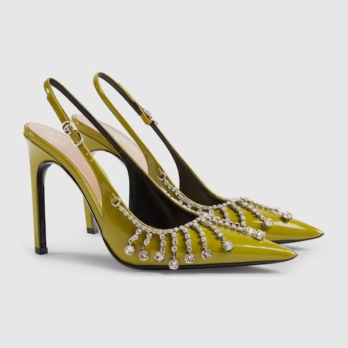 Women's pump with crystal chain Detail 2