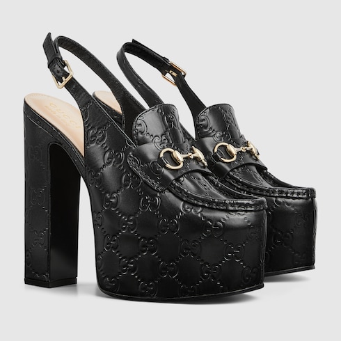 Women's Horsebit platform loafer slingback