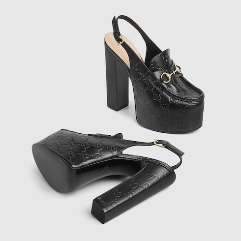 Women's Horsebit platform loafer slingback