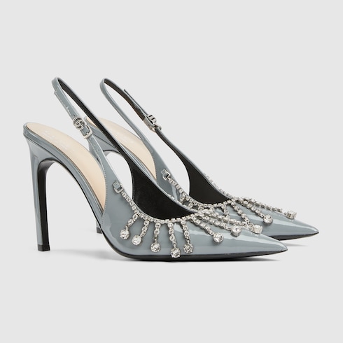 Women's pump with crystal chain Detail 2