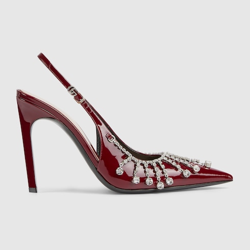 Women's pump with crystal chain Detail 2