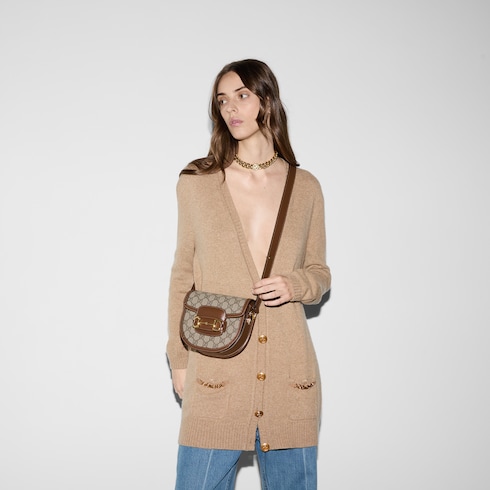 Minibolsa con forma redonda Gucci Horsebit 1955