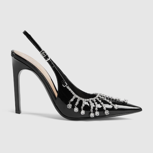 Women's pump with crystal chain Detail 2