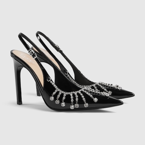 Women's pump with crystal chain Detail 2