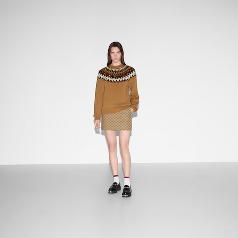 Maglione in jacquard di lana norvegese