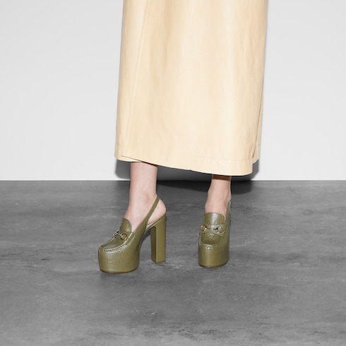 Women's Horsebit platform loafer slingback