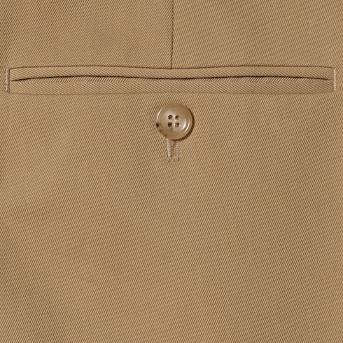 Pantalon en gabardine de coton avec bande Web