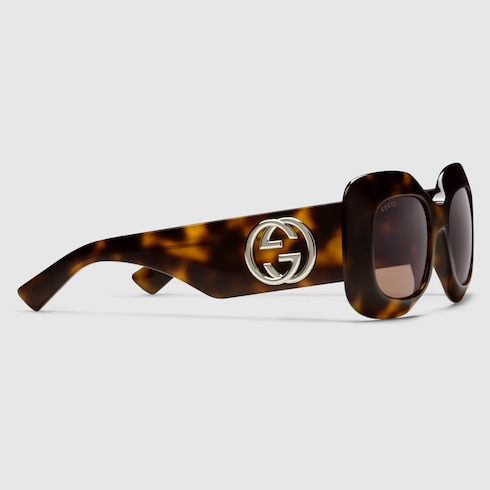 Rectangular frame sunglasses