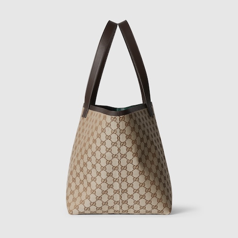 Borsa shopping Gucci Totissima misura media in tessuto GG beige ed ebano GUCCI Italia
