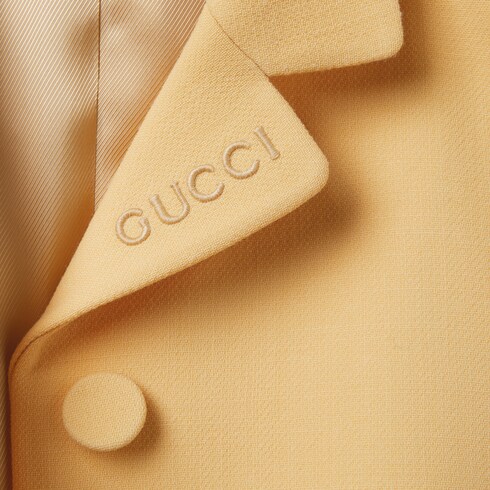 ジャケット Gucci Wool Crepe Jacket Wool crêpe jacket in ivory | GUCCI® UK