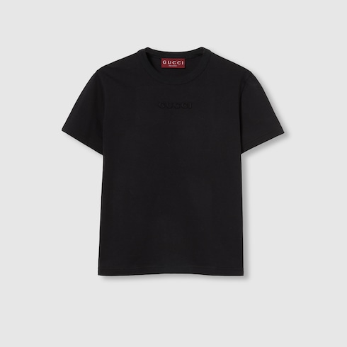 Embroidered cotton jersey T-shirt
