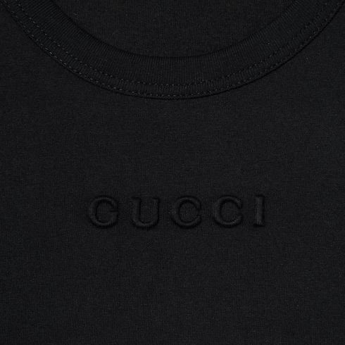 Embroidered cotton jersey T-shirt