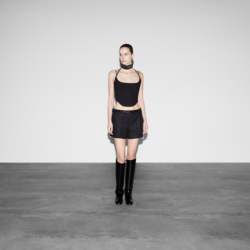 豊富な商品から in top strappy wool Batavia Black SI GUCCI® | Ready-to-wear キャミソール