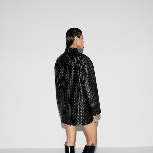 Veste en cuir GG embossé