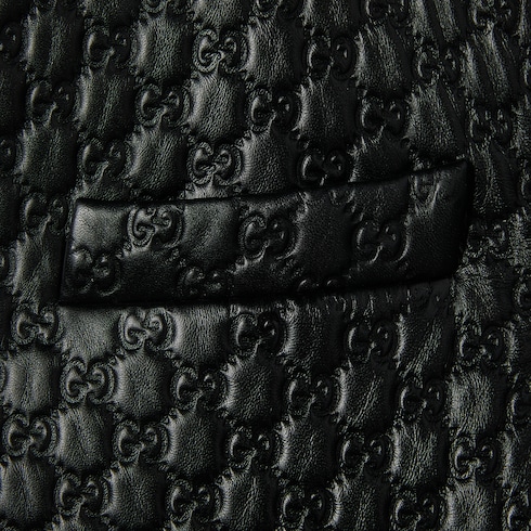 Veste en cuir GG embossé