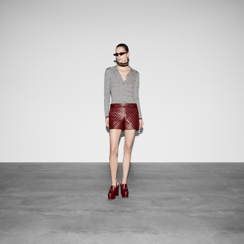GG embossed leather short