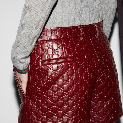 GG embossed leather short